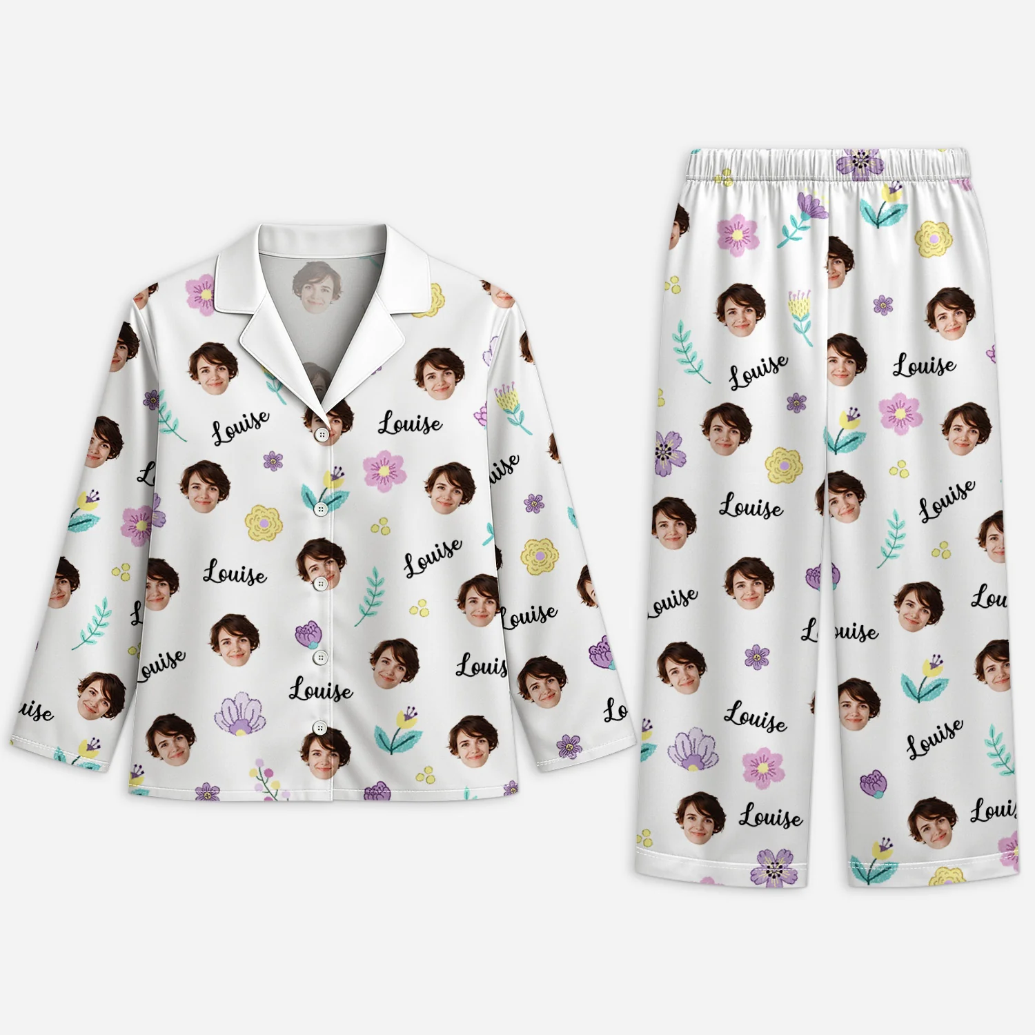Pyjama Personnalisé Photo - Jolies Fleurs
