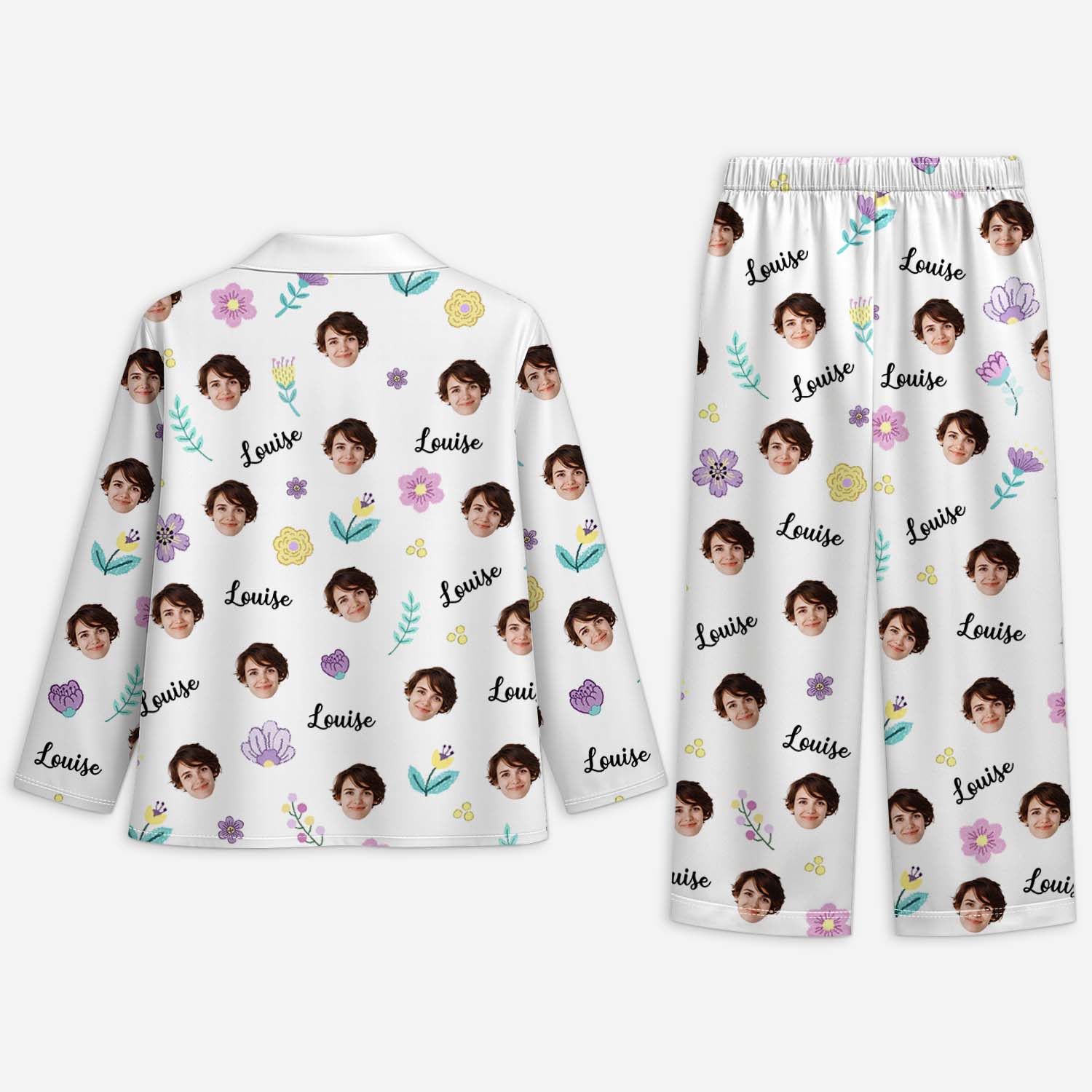 Pyjama Personnalisé Photo - Jolies Fleurs - Image 2