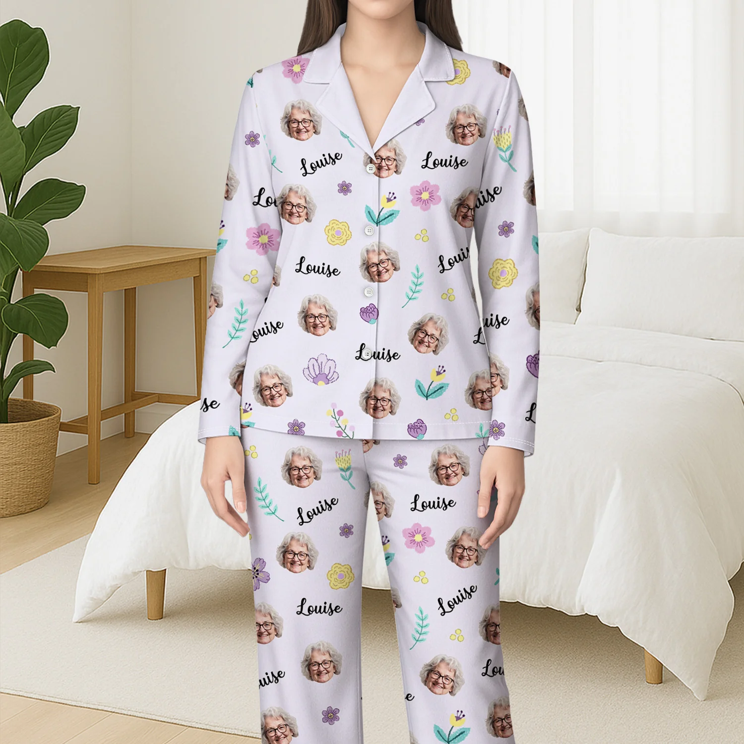 Pyjama Personnalisé Photo - Jolies Fleurs - Image 3