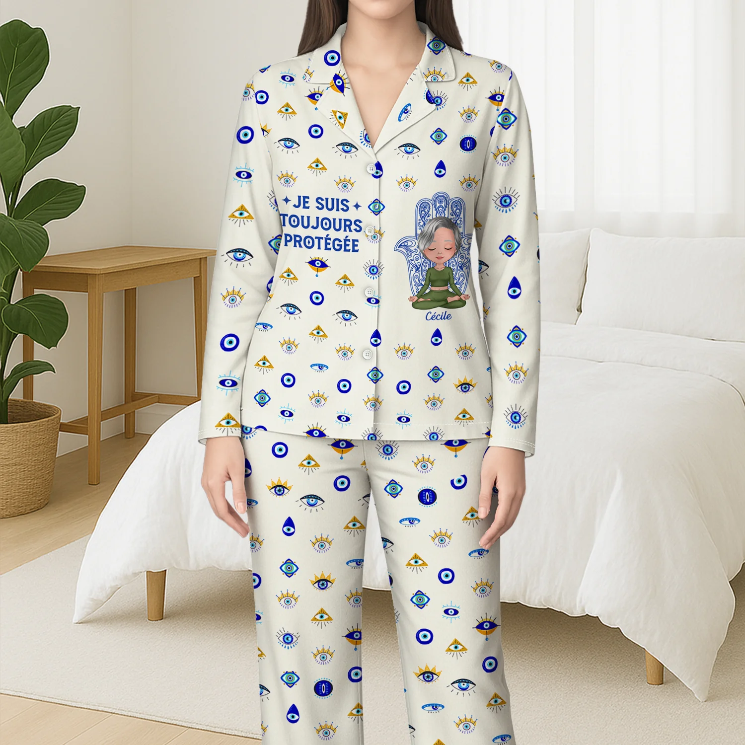 Pyjama Personnalisé Femme - La Vie Est Meilleure Avec Le Yoga - Image 3