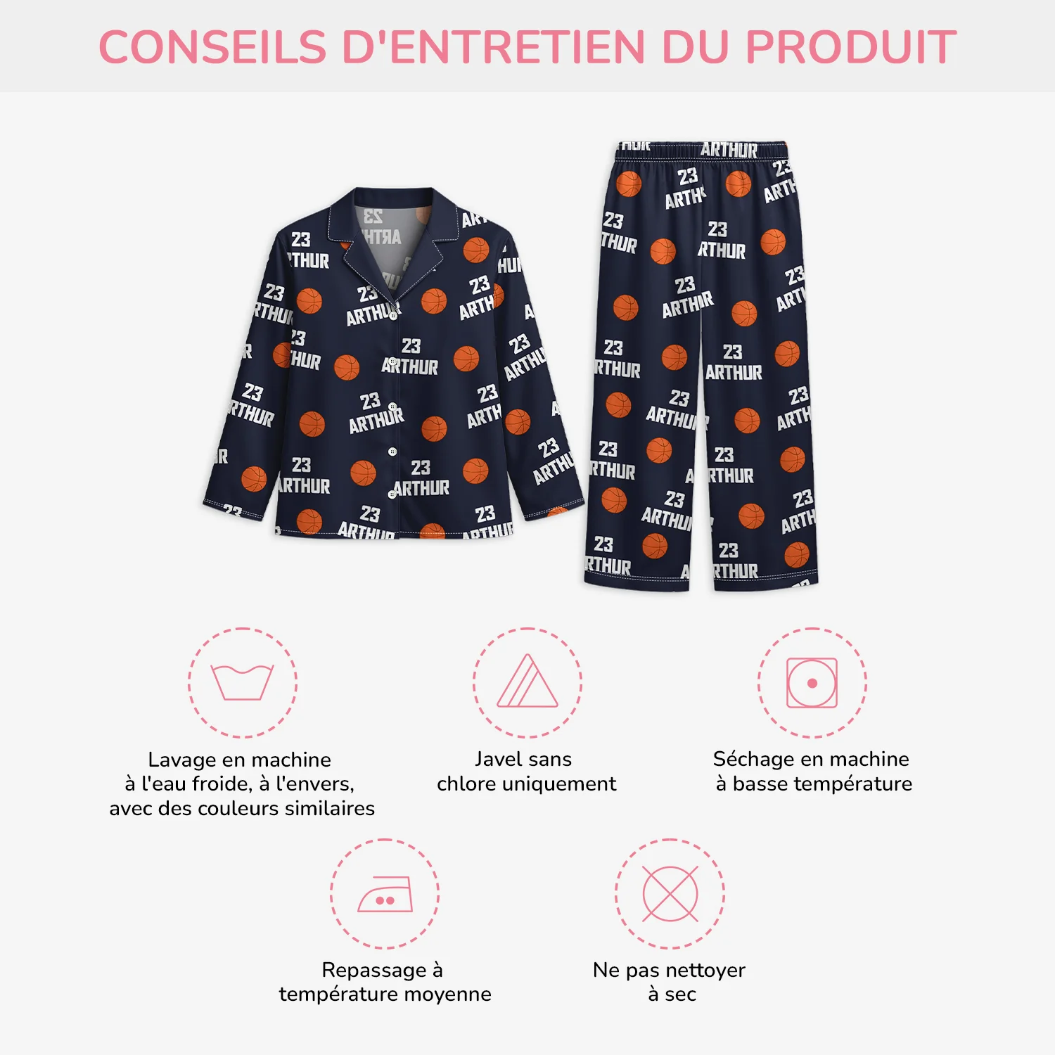 Pyjama Personnalisé - J'aime Le Sport - Image 4