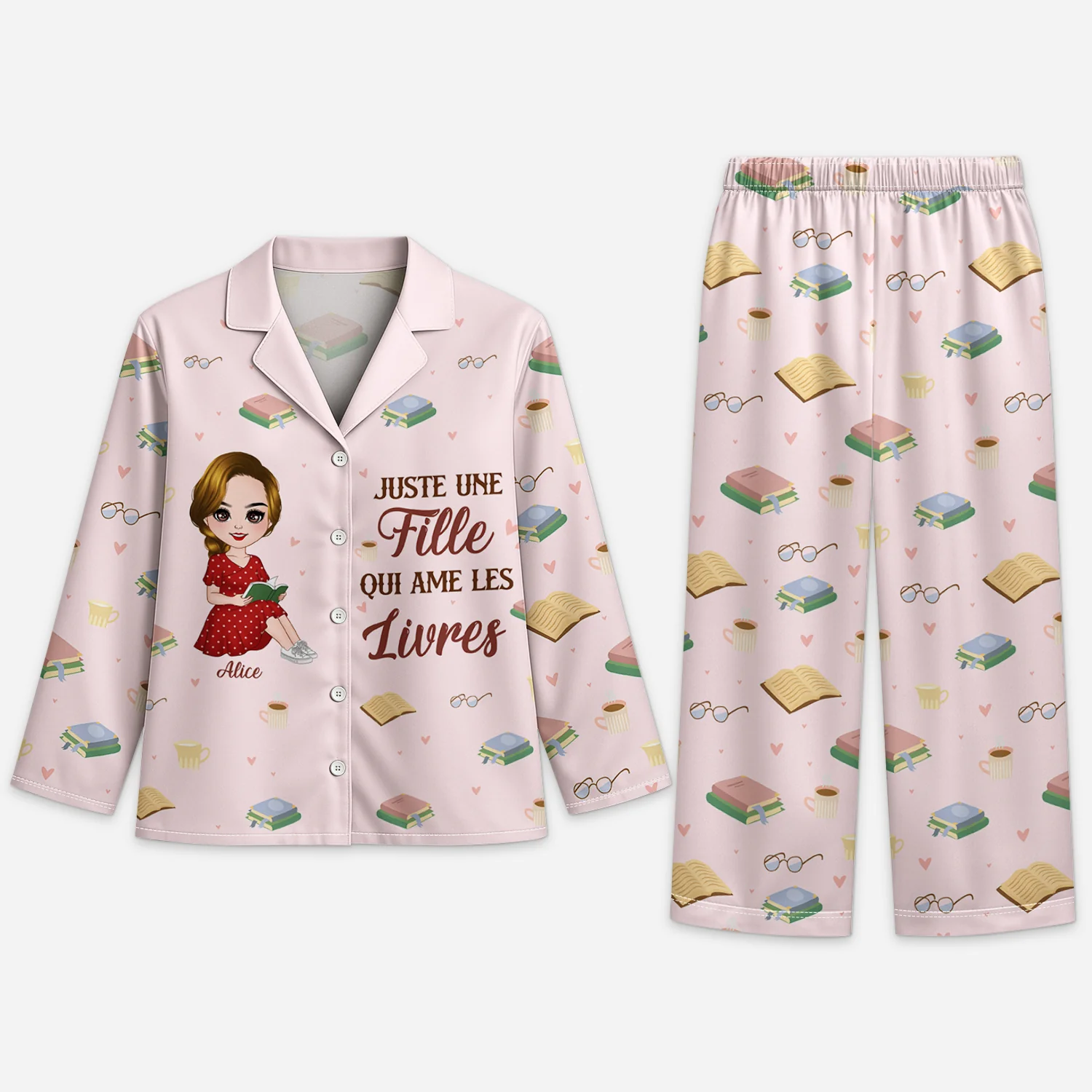Pyjama Personnalisé - Juste Une Fille Qui Aime Les Livres
