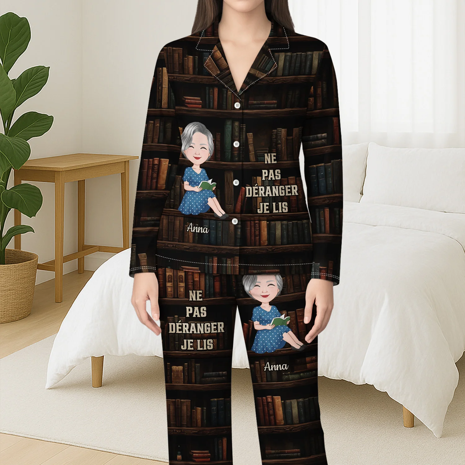 Pyjama Personnalisé - Juste Une Fille Qui Aime Les Livres - Image 3