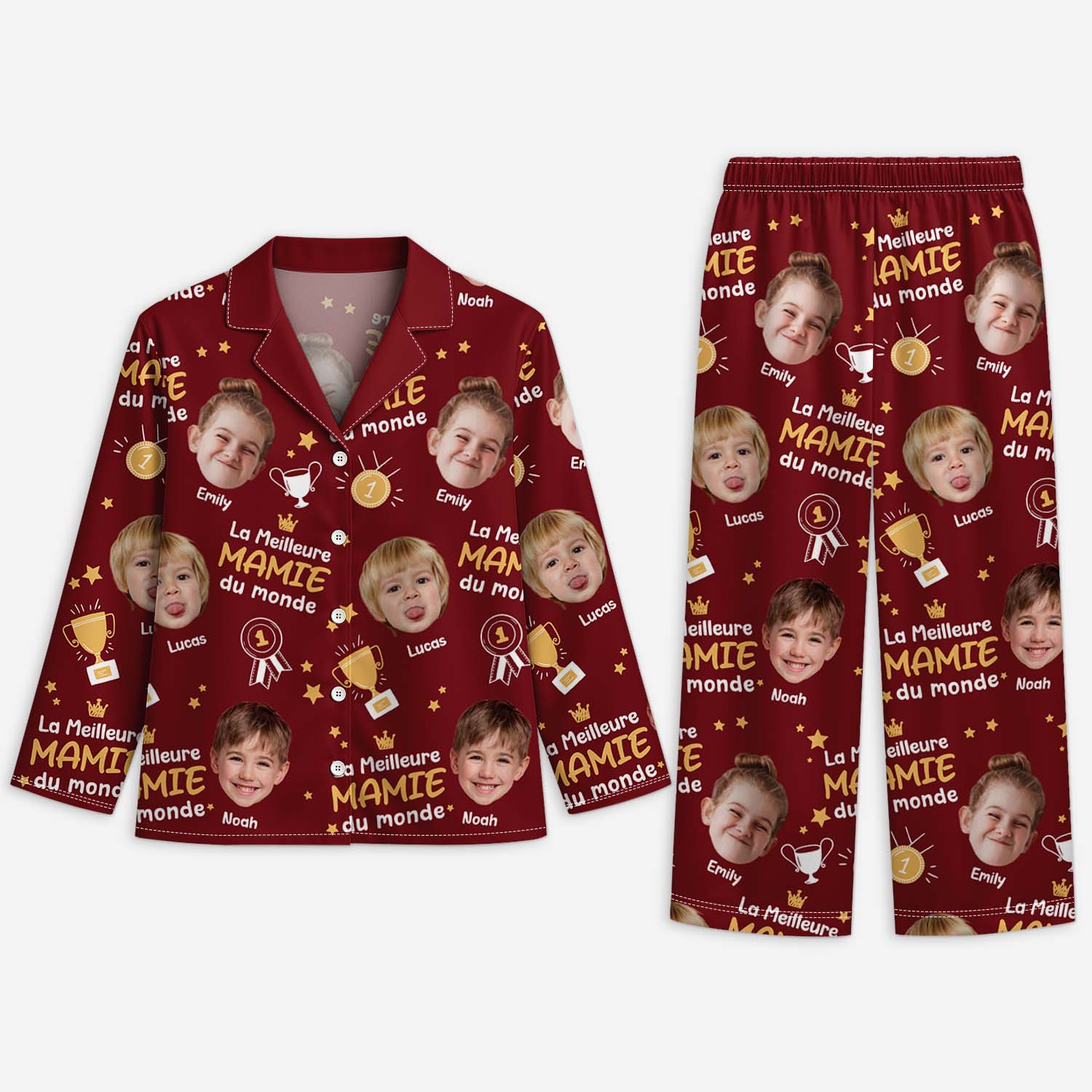 Pyjama Personnalisé - Meilleur Papy Mamie Du Monde