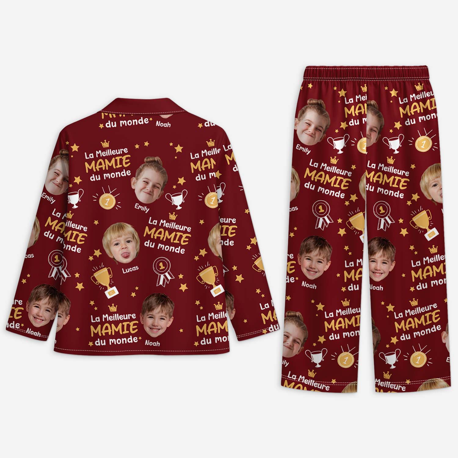 Pyjama Personnalisé - Meilleur Papy Mamie Du Monde - Image 2