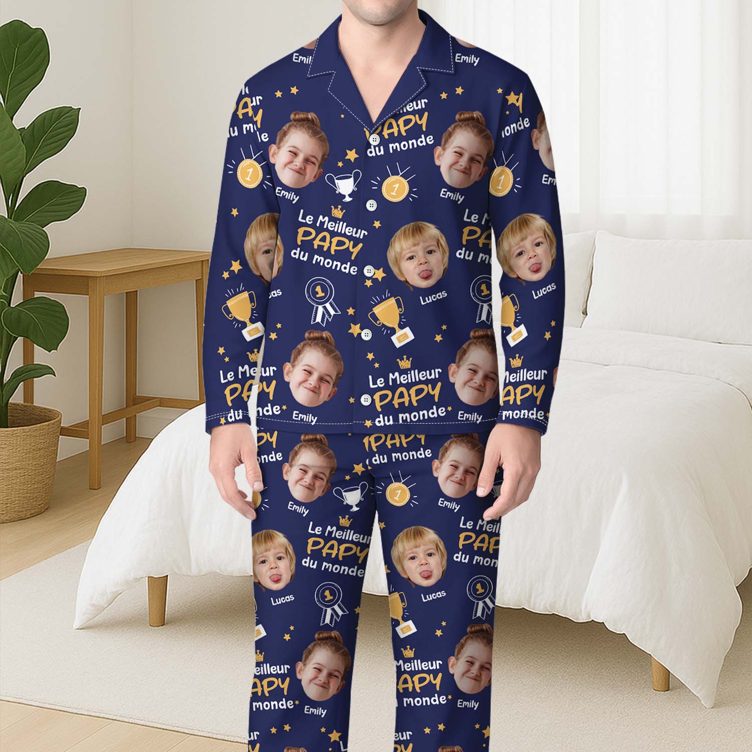Pyjama Personnalisé - Meilleur Papy Mamie Du Monde - Image 3