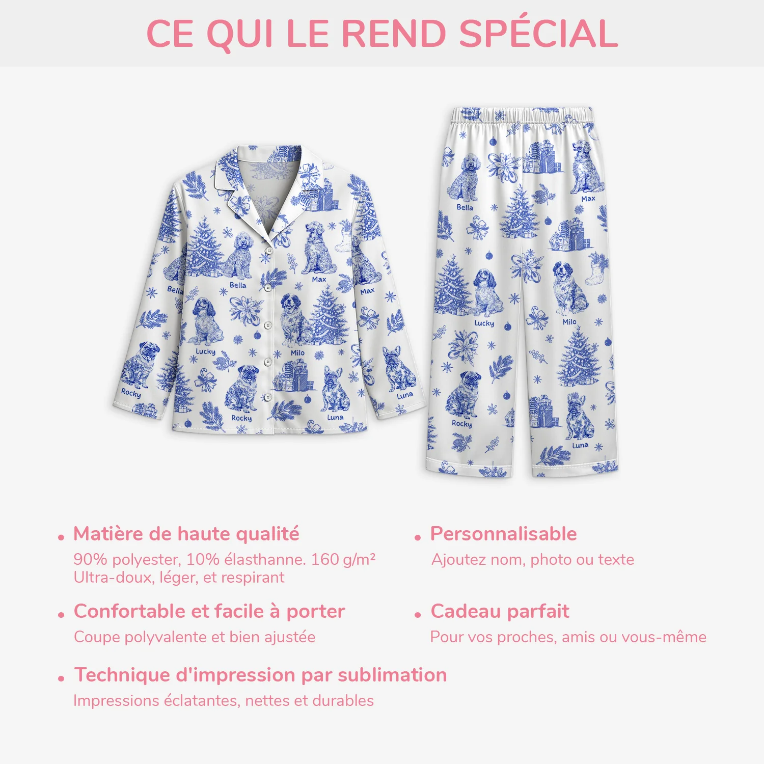 Pyjama Personnalisé Chien - Mon Chien Élégant - Image 5