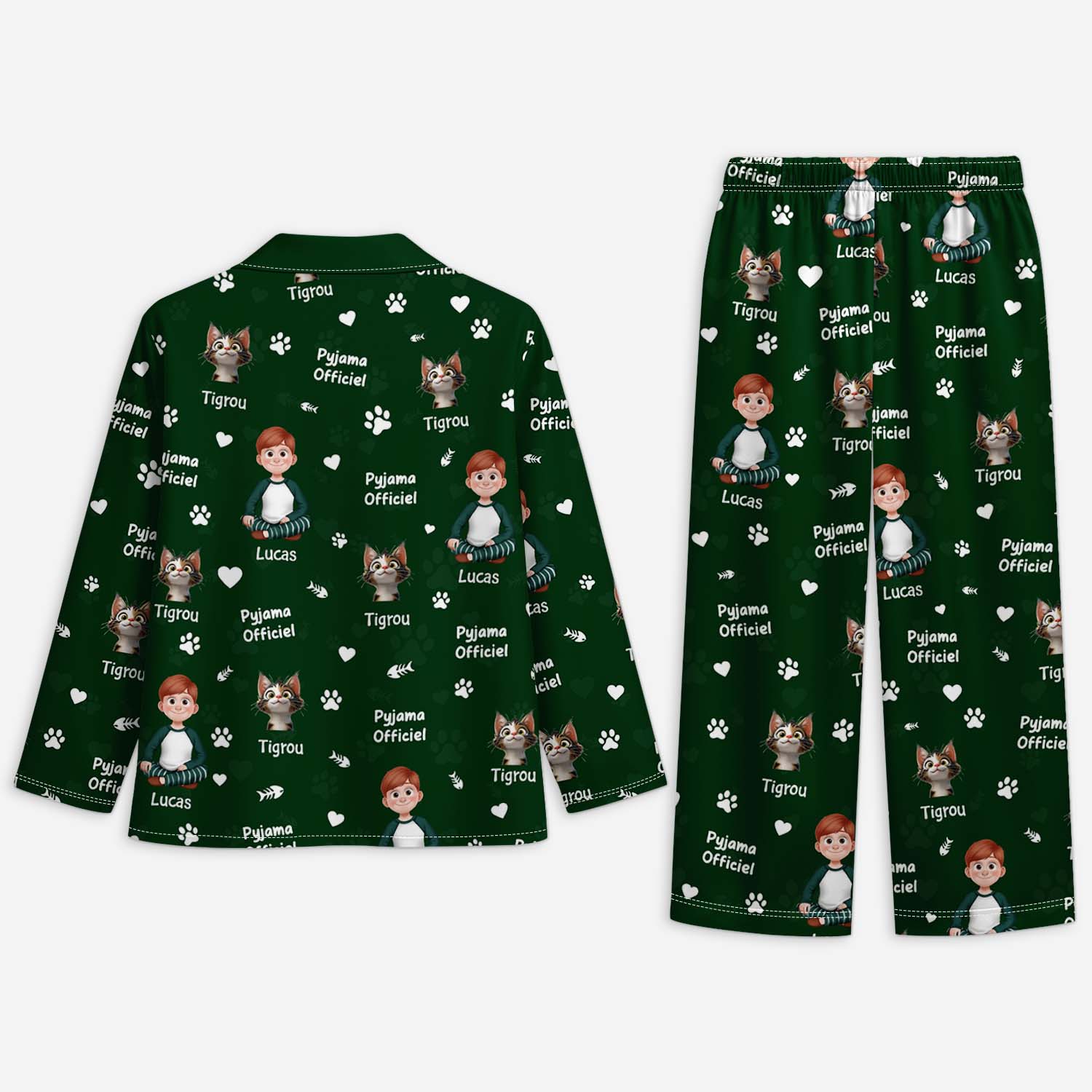 Pyjama Personnalisé - Pyjama Officiel Avec Chat - Image 2