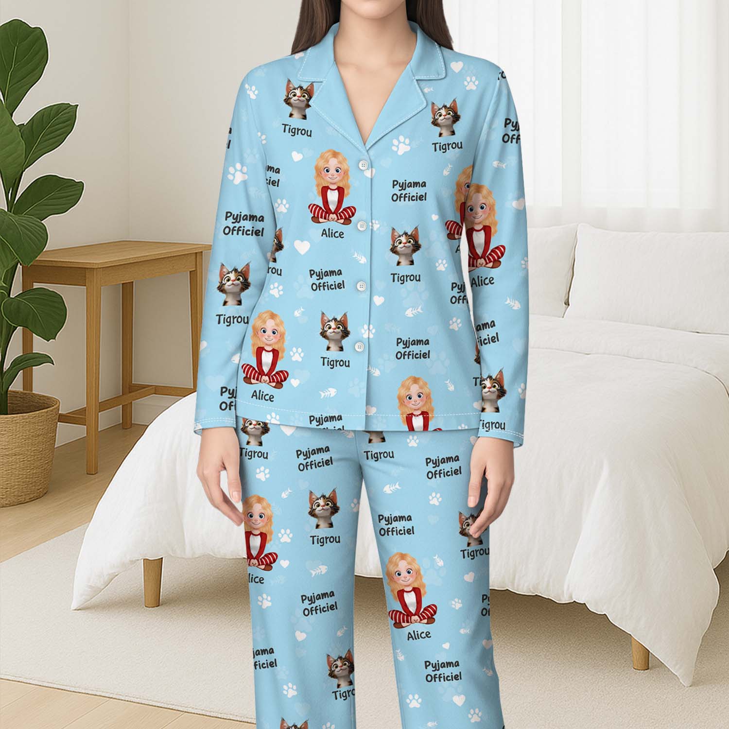 Pyjama Personnalisé - Pyjama Officiel Avec Chat - Image 3