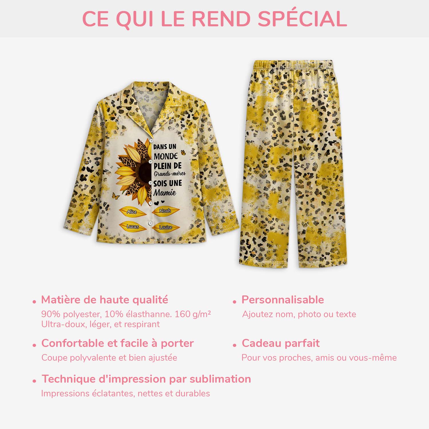 Pyjama Personnalisé Mamie - Sois Une Mamie Maman - Image 5