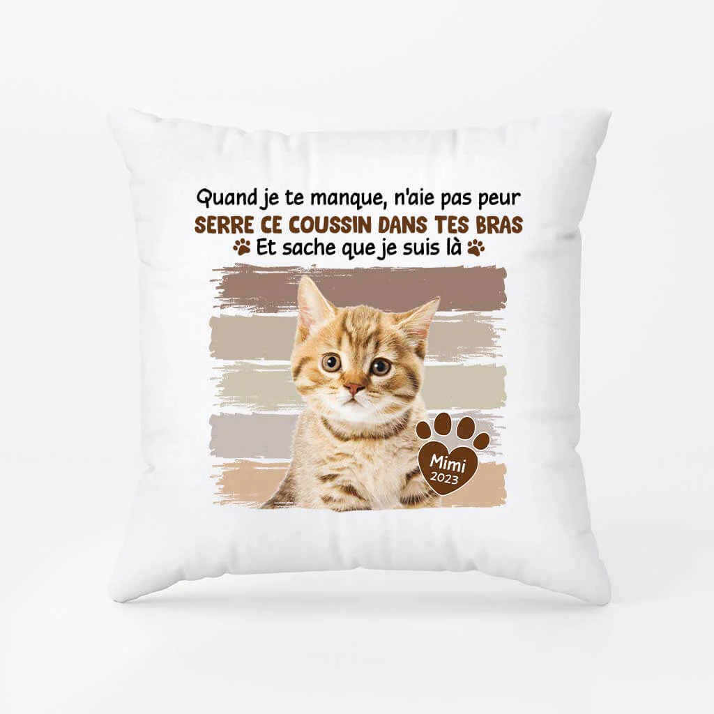 Coussin Chien Personnalisable - Quand Je Te Manque - Avec Photo - Image 2
