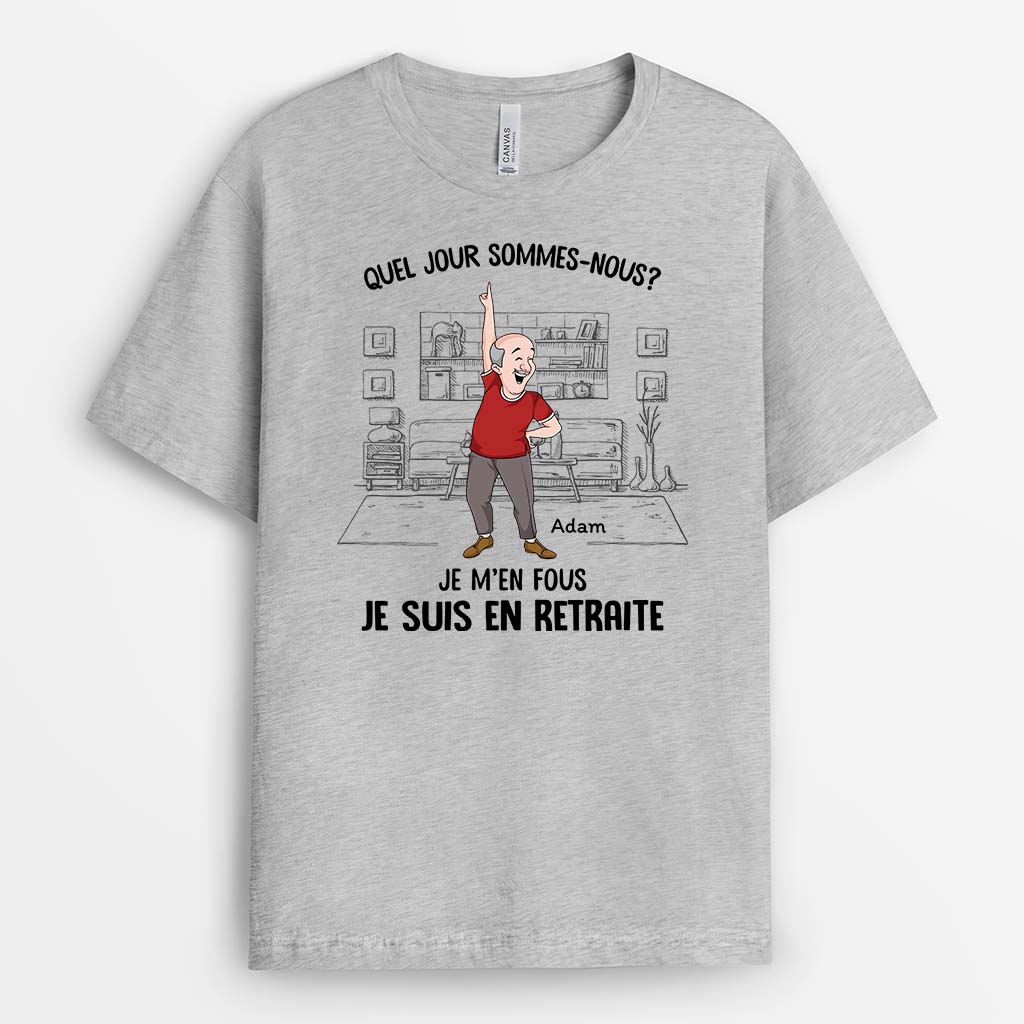 T-Shirt Personnalisé Retraite Homme – Je Suis En Retraite | Avec Visage - Image 2