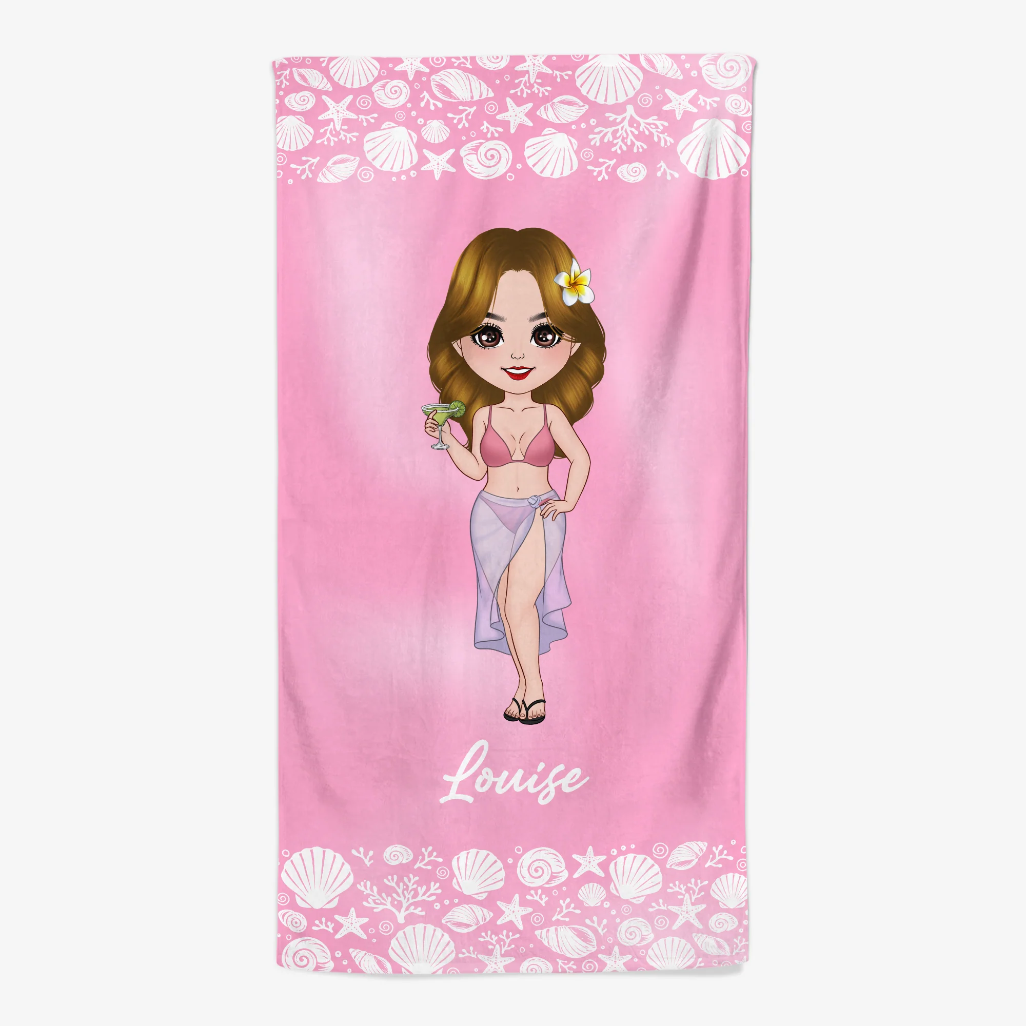 Serviette De Plage Personnalisable - Cadeau Original Pour Femme Été