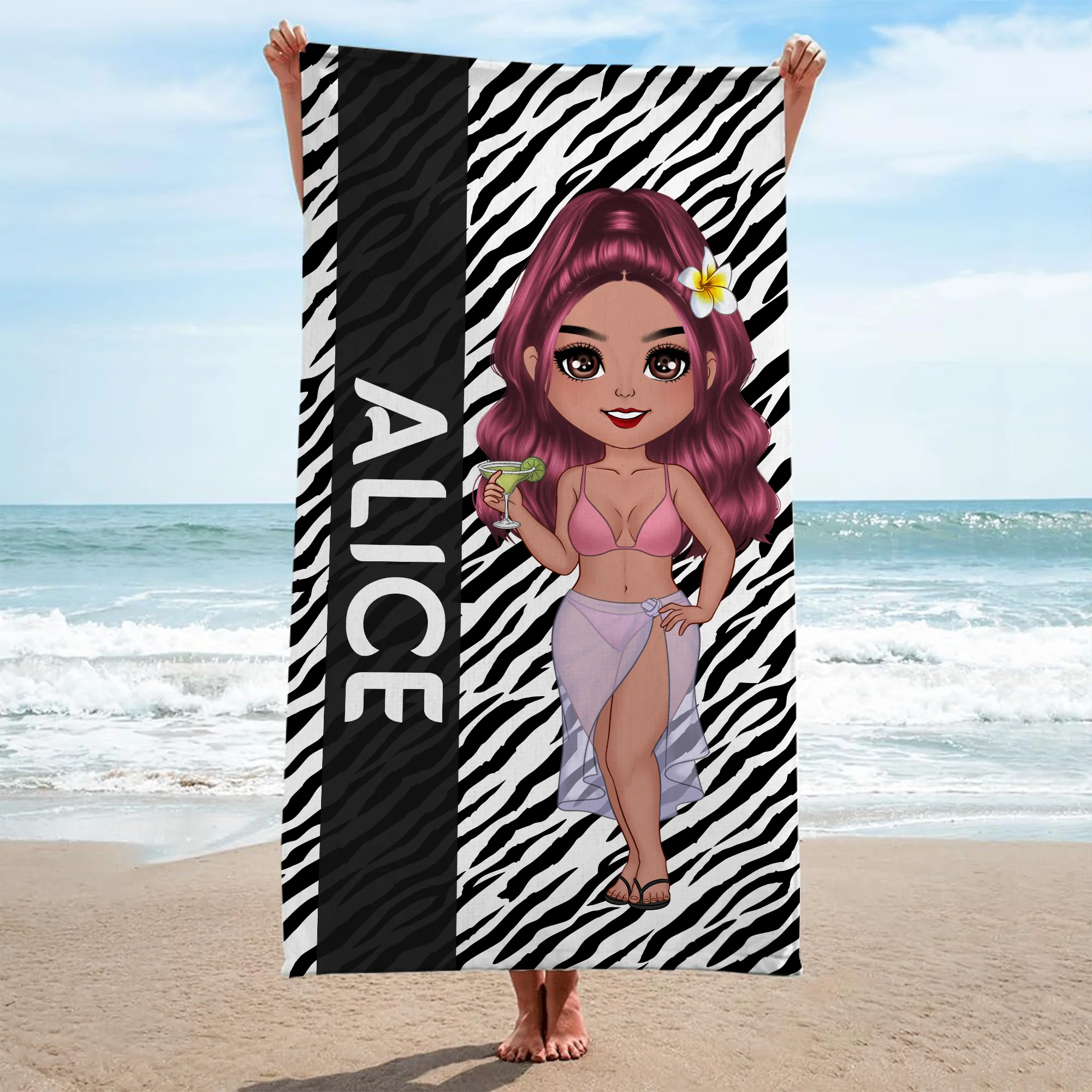 Serviette Plage Personnalisée | Femme Sexy - Image 2