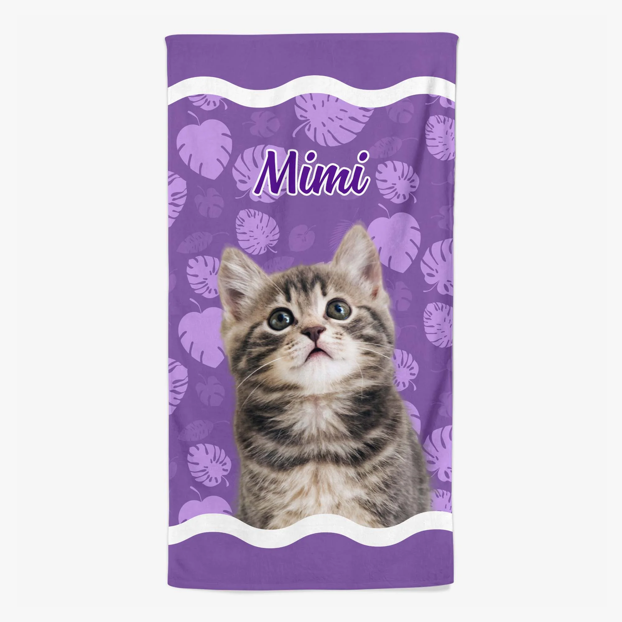 Serviette De Plage Chat | Chat En Été Personnalisée