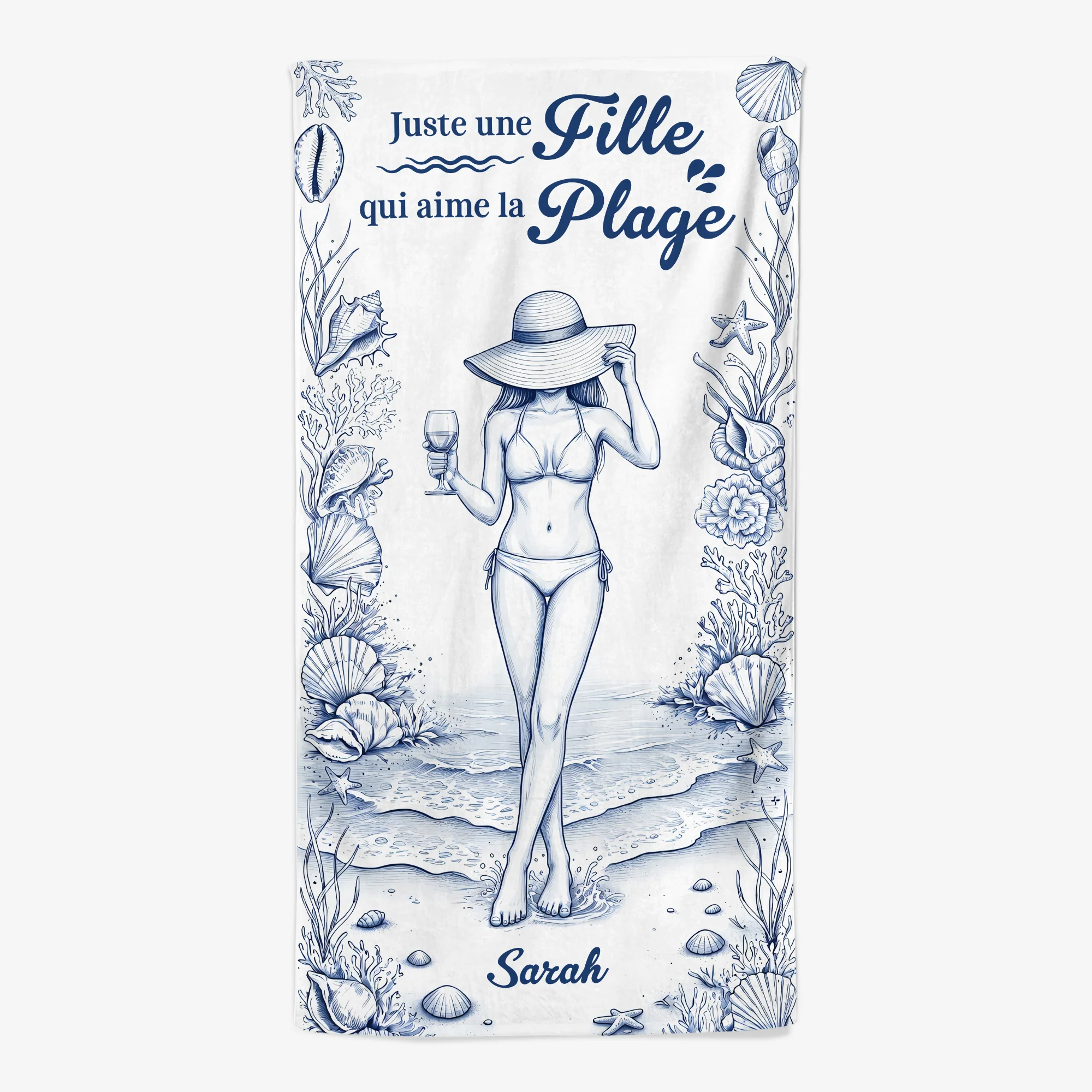 Serviette De Plage Personnalisée Femme Pour Été - Une Fille Qui Aime La Plage