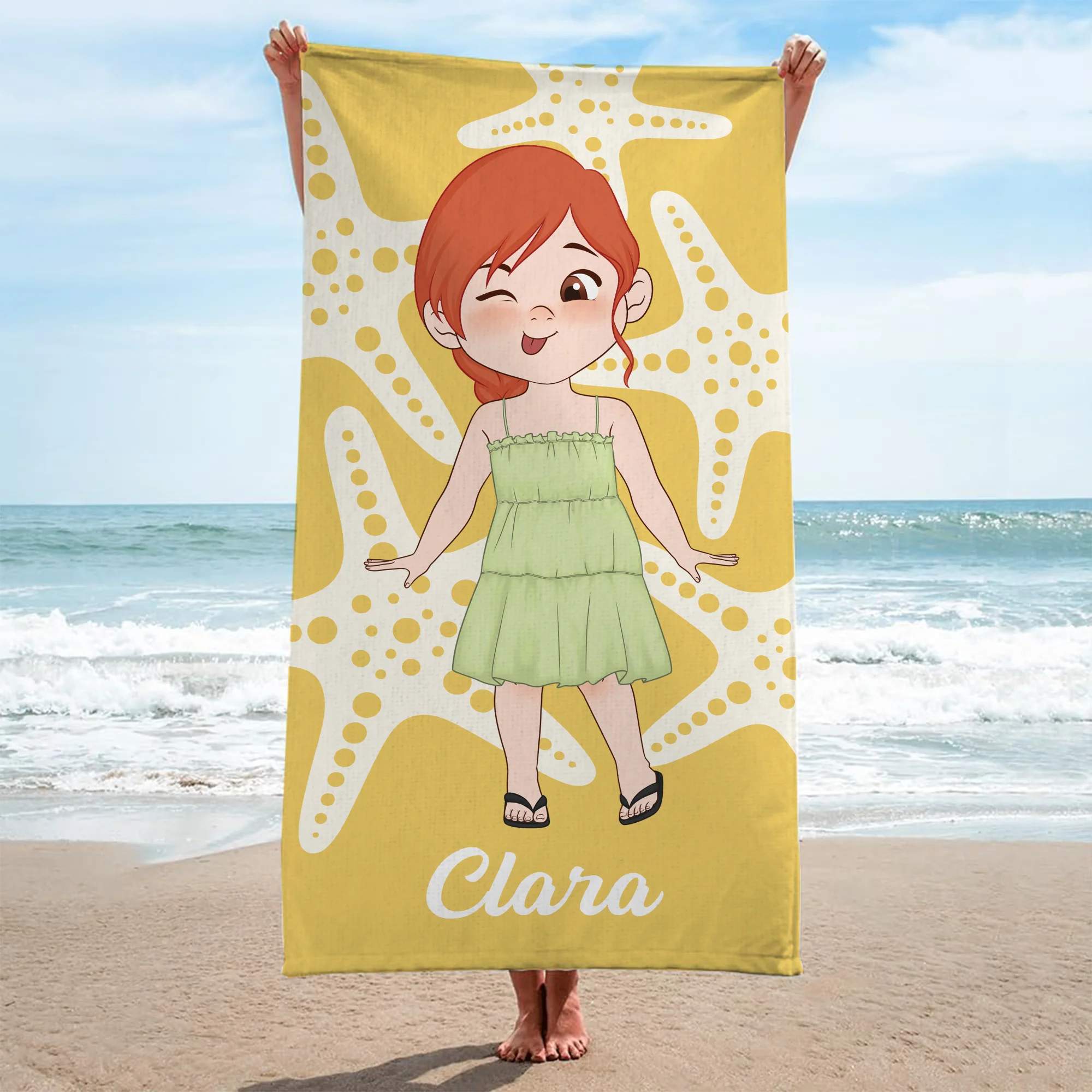 Serviette De Plage Personnalisée Prénom - Cadeau Été Pour Enfant/Femme/Homme - Image 2