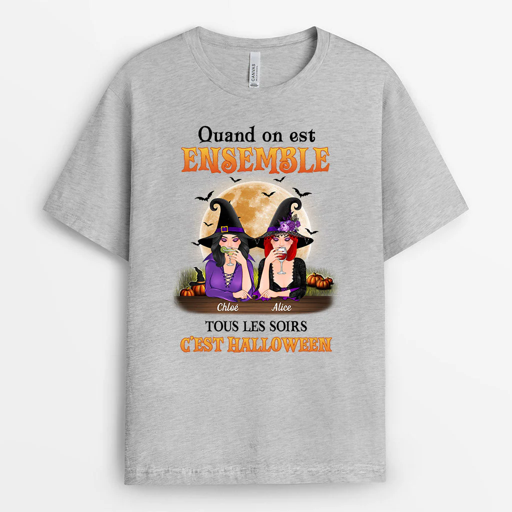 T Shirt Personnalisé Femme - Tous Les Soirs C'est Halloween - Image 2