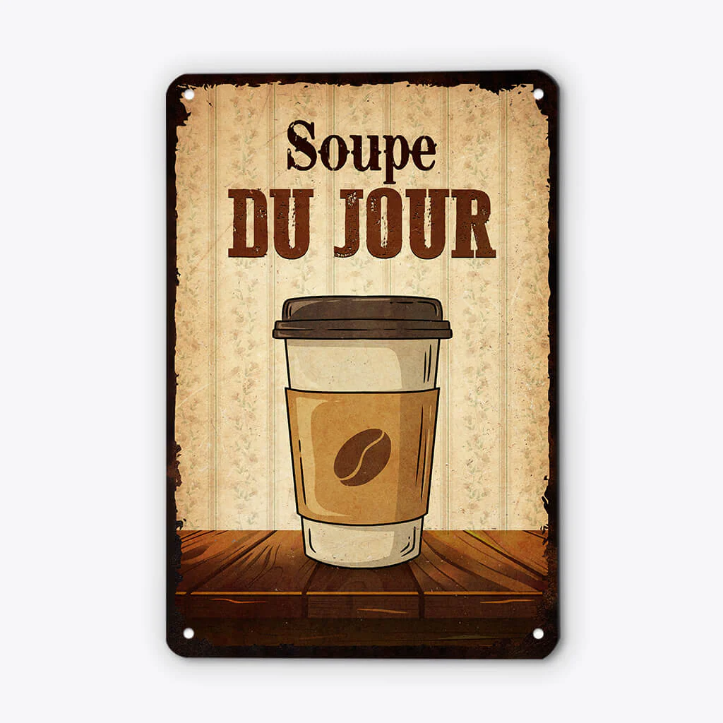 Plaque de porte drôle personnalisé – Soupe du jour : bière - Image 2
