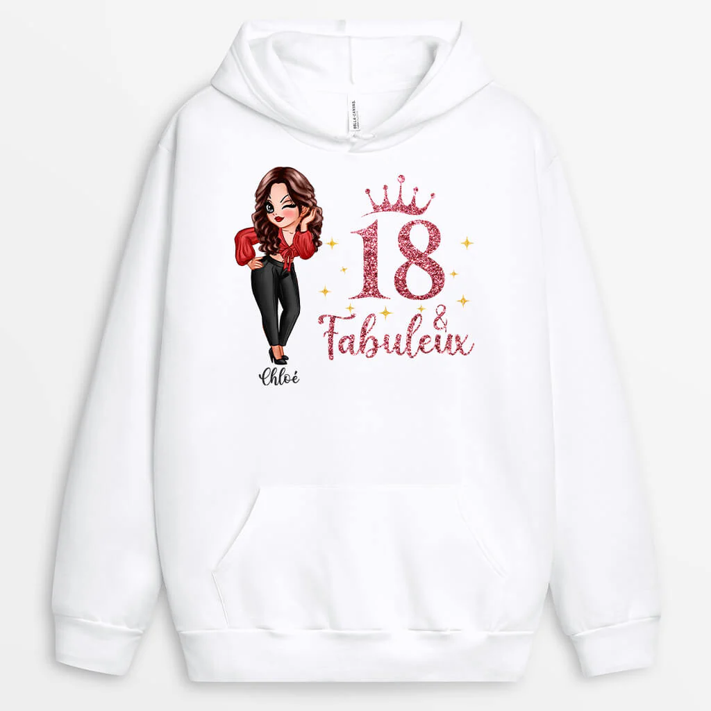 Sweat à Capuche Personnalisé | 18 Ans Fabuleux