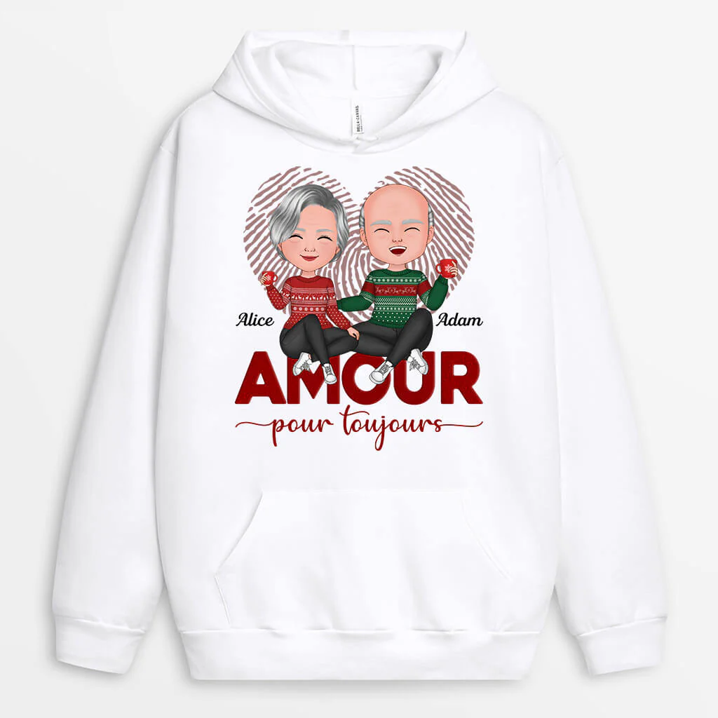 Sweat Personnalisé Homme - Sweat Amour Pour Toujours - Image 2