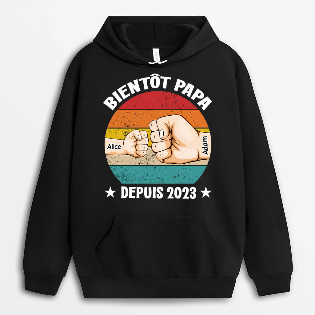 Sweats à Capuche Personnalisés – Bientôt Papa
