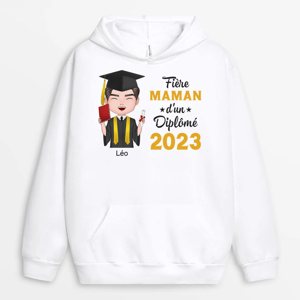 Sweats à Capuche Personnalisés – Fier Papa et Fière Maman D'un Diplômé