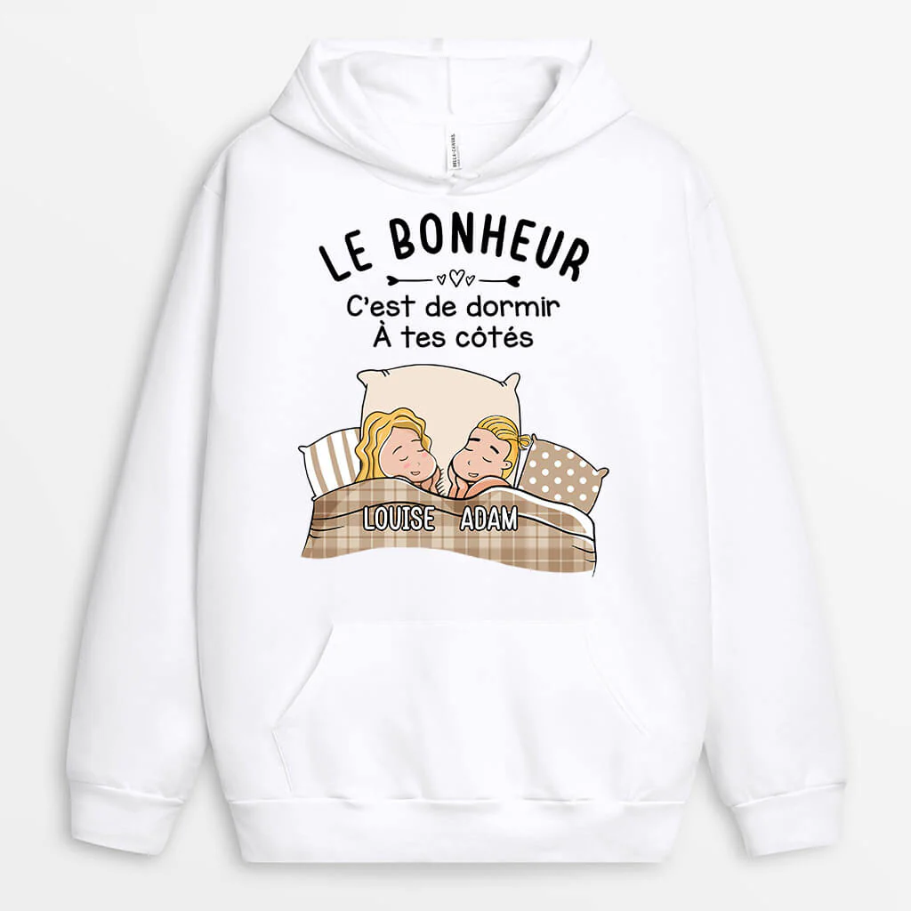 Sweat à Capuche Personnalisé – Le Bonheur