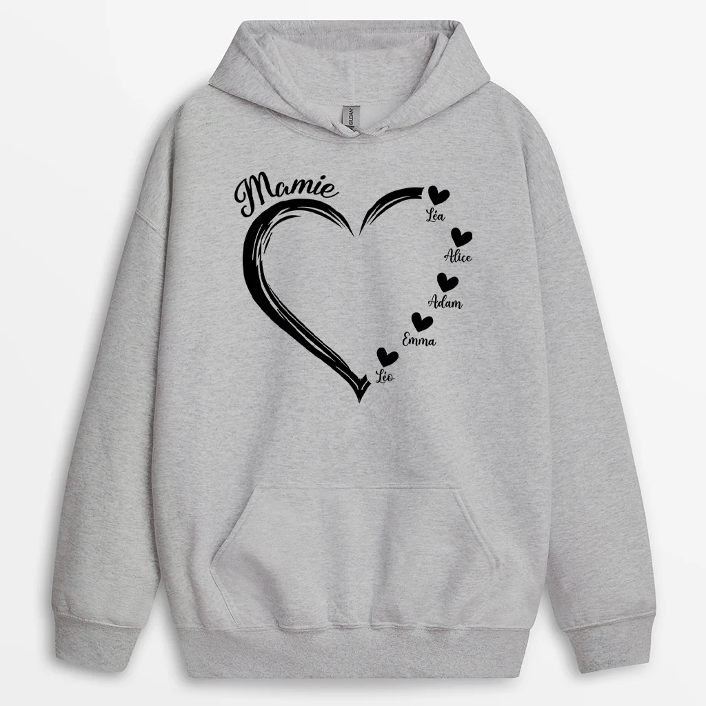 Sweat à Capuche Personnalisé Mamie – Mamie Adorée