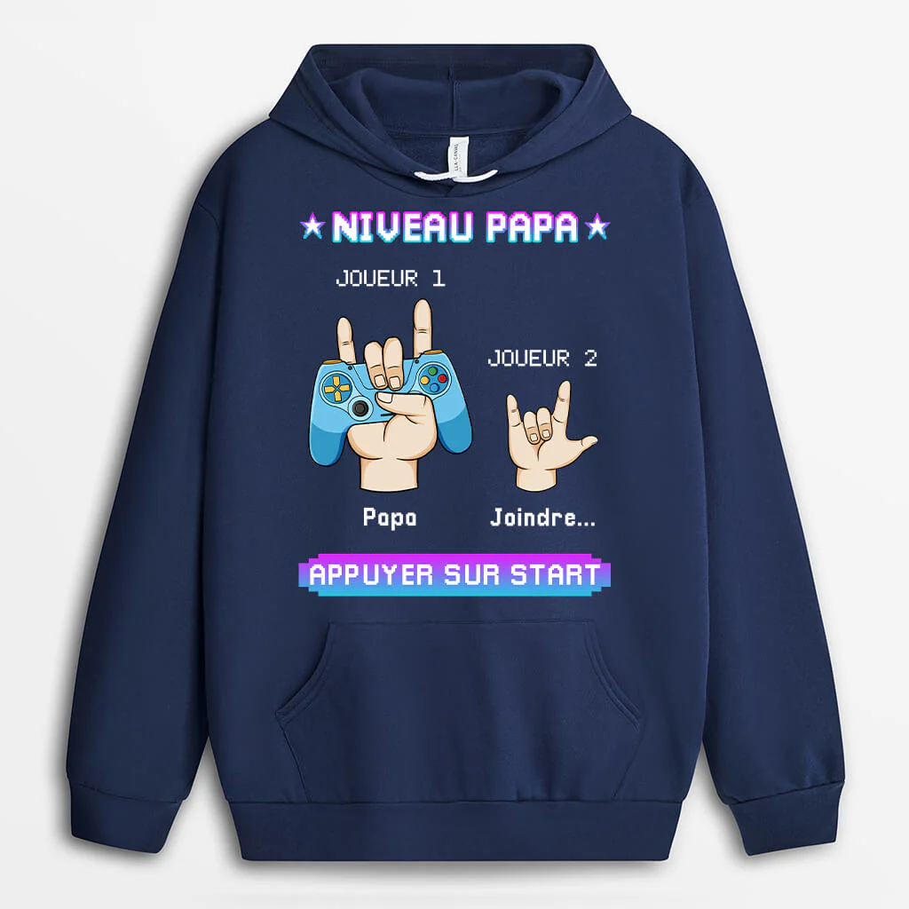 Sweat à Capuche Personnalisé – Niveau Papa