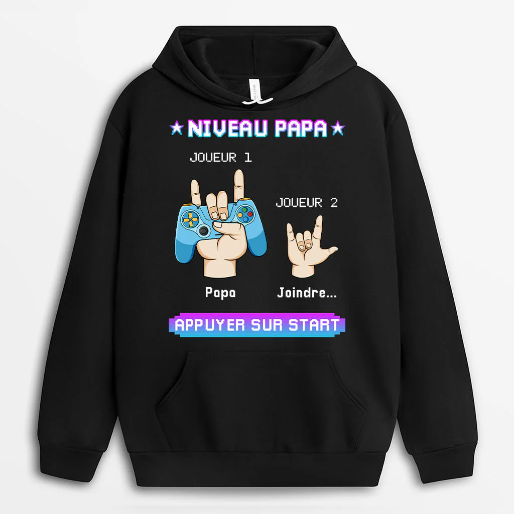 Sweat à Capuche Personnalisé – Niveau Papa - Image 2