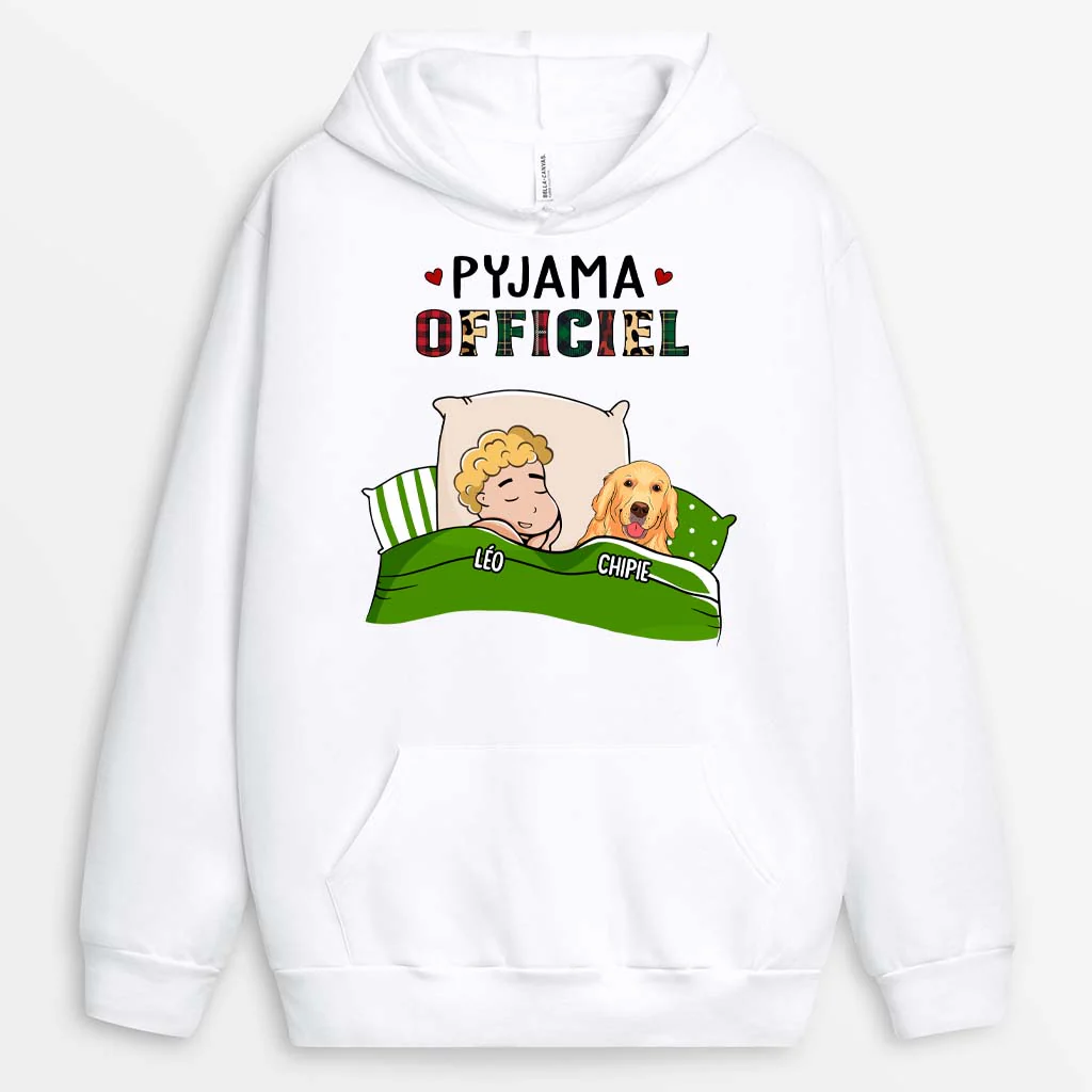 Sweat à Capuche Personnalisé Avec Chien - Pyjama Officiel