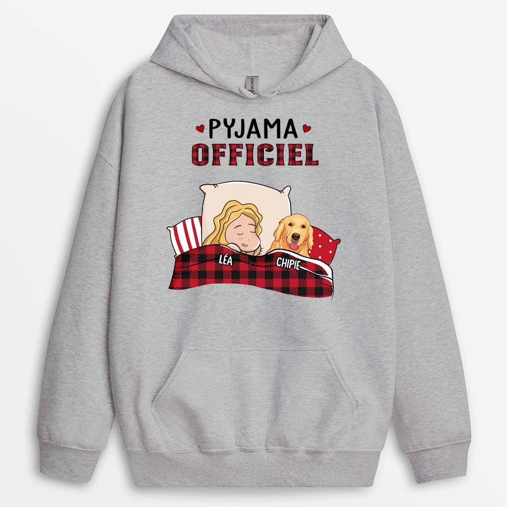 Sweat à Capuche Personnalisé Avec Chien - Pyjama Officiel - Image 2