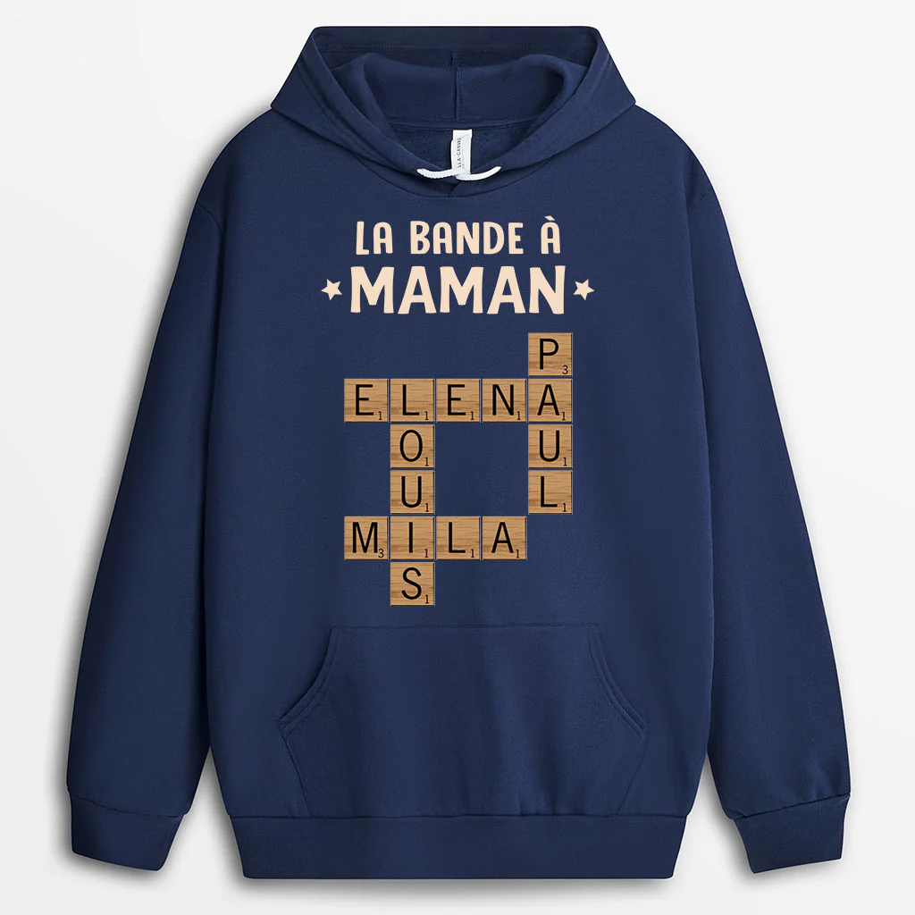 Sweat à Capuche Personnalisé -  La Bande à Maman | Avec Mots-Croisé - Image 2
