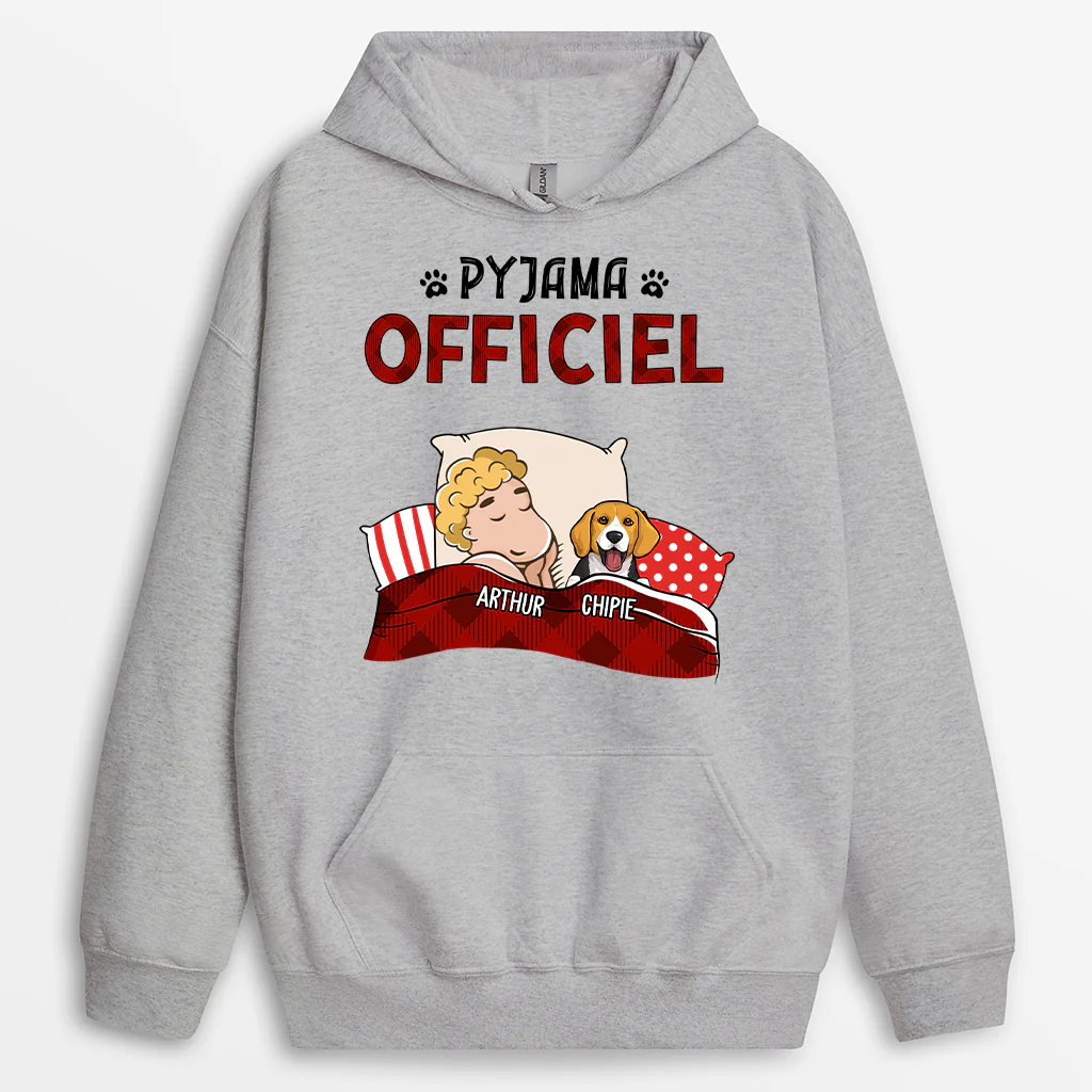 Sweats à capuche personnalisés – Mon pyjama de sommeil avec chien - Image 2