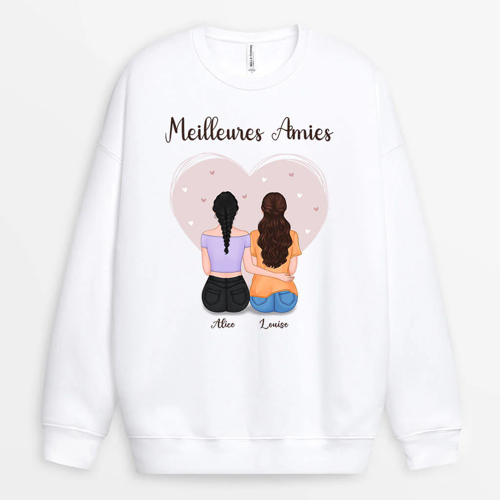 Sweat-shirt Amie En Or Personnalisé