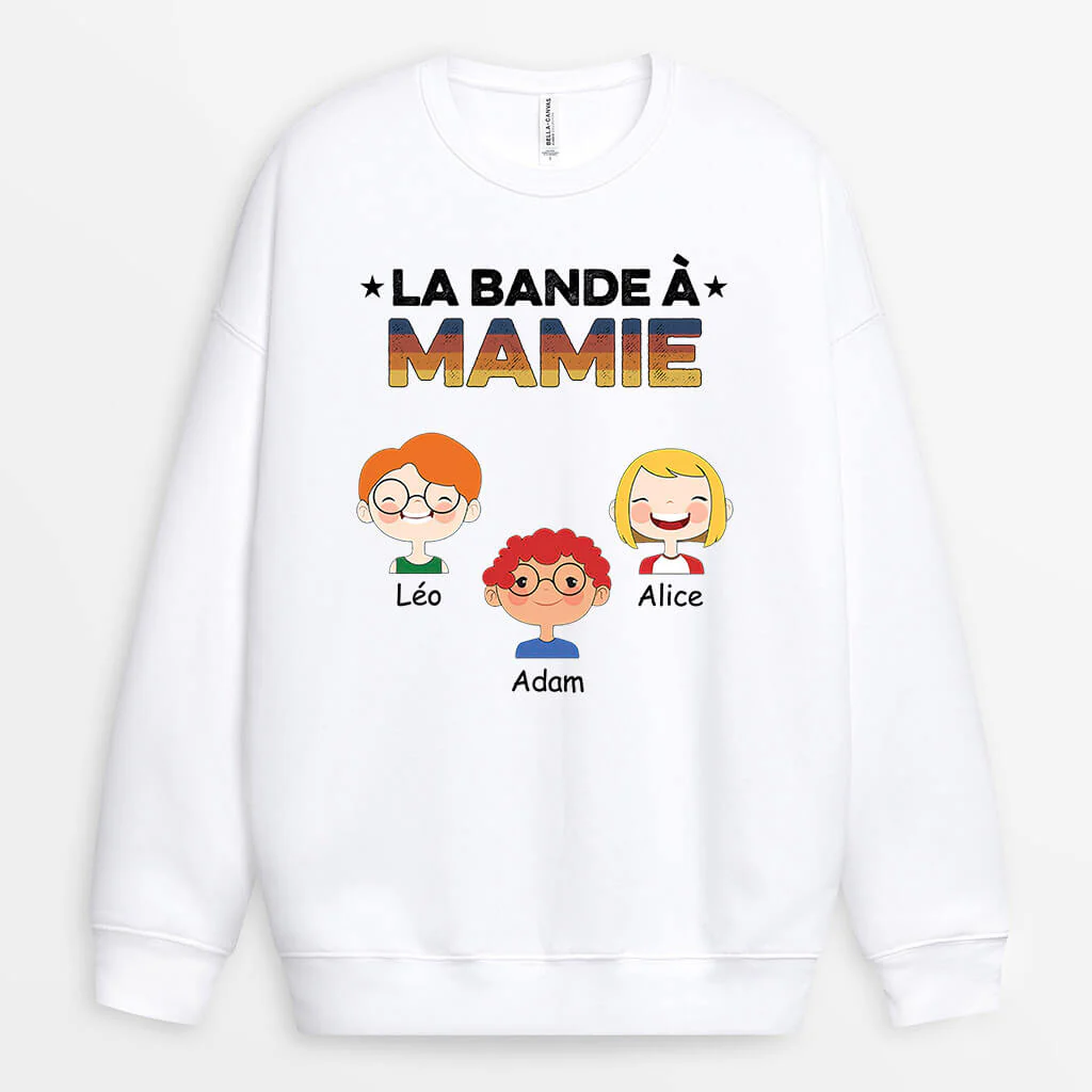 Sweat Shirt Personnalisé - La Bande À Mamie Maman Clair