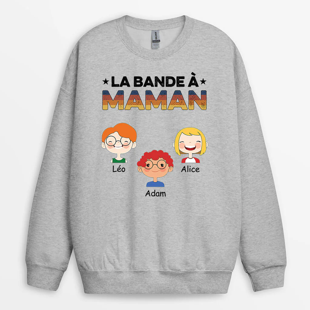 Sweat Shirt Personnalisé - La Bande À Mamie Maman Clair - Image 2