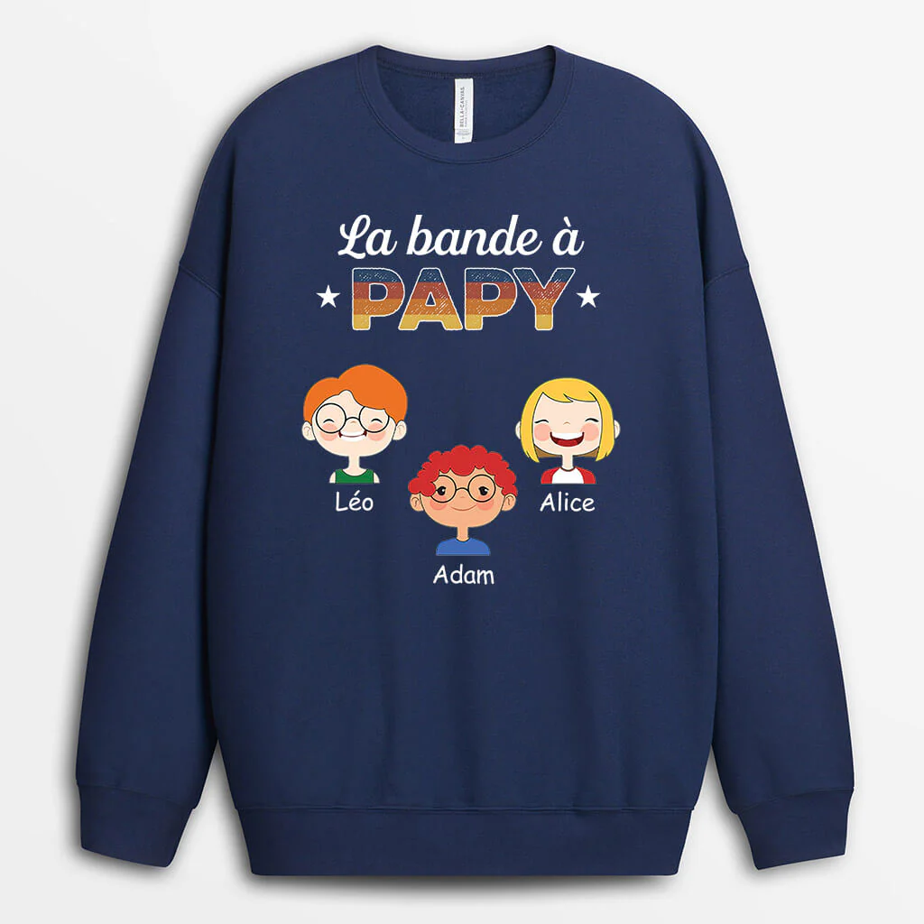 Sweat Personnalisé - La Bande À Papa & Papi Sombre - Image 2