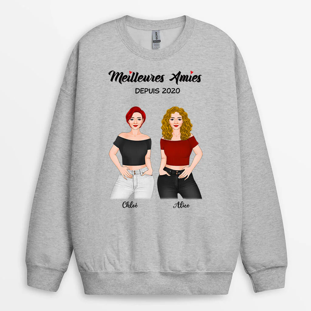 Sweat-shirt Meilleures Amies Personnalisé - Image 2
