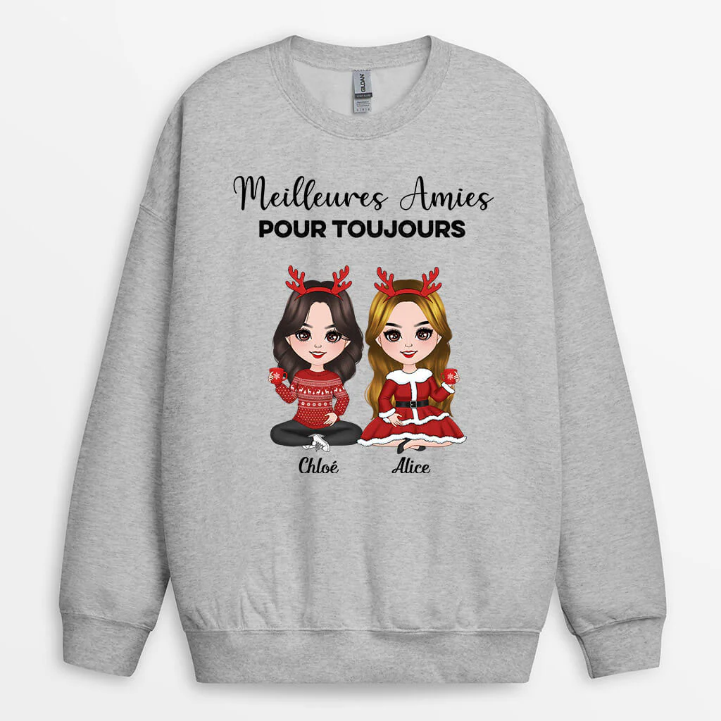 Sweat-shirt Meilleures Amies Pour Toujours Personnalisé - Image 2