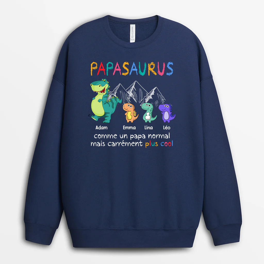 Sweat homme personnalisable – Paapasaurus & Papysaurus