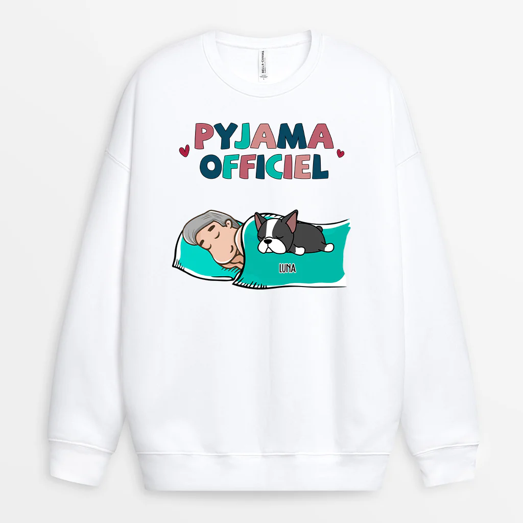 Sweat Personnalisé - Chemise De Nuit Officielle Avec Chien - Image 2