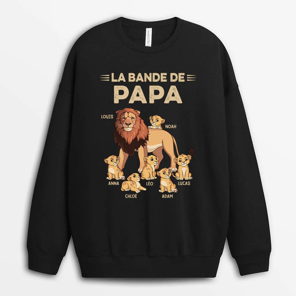 Sweat-shirt Personnalisé - La Bande à Papa Lion