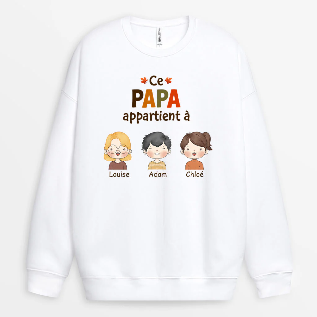 Sweat Personnalisé - Ce Papy Papa Appartient À - Image 2