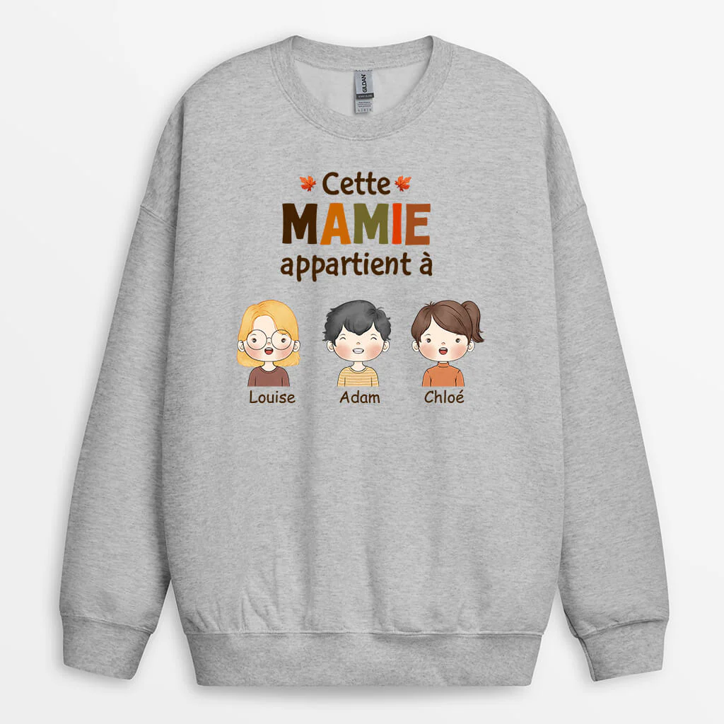 Sweat Personnalisé - Cette Mamie/Maman Appartient À