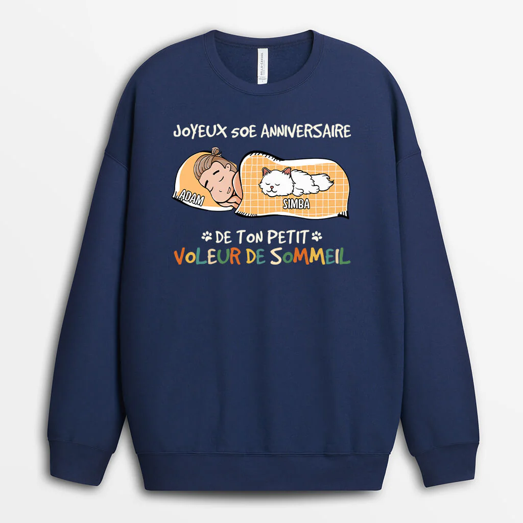 Sweat Personnalisé Avec Chat - Joyeux 30e Anniversaire - Image 2