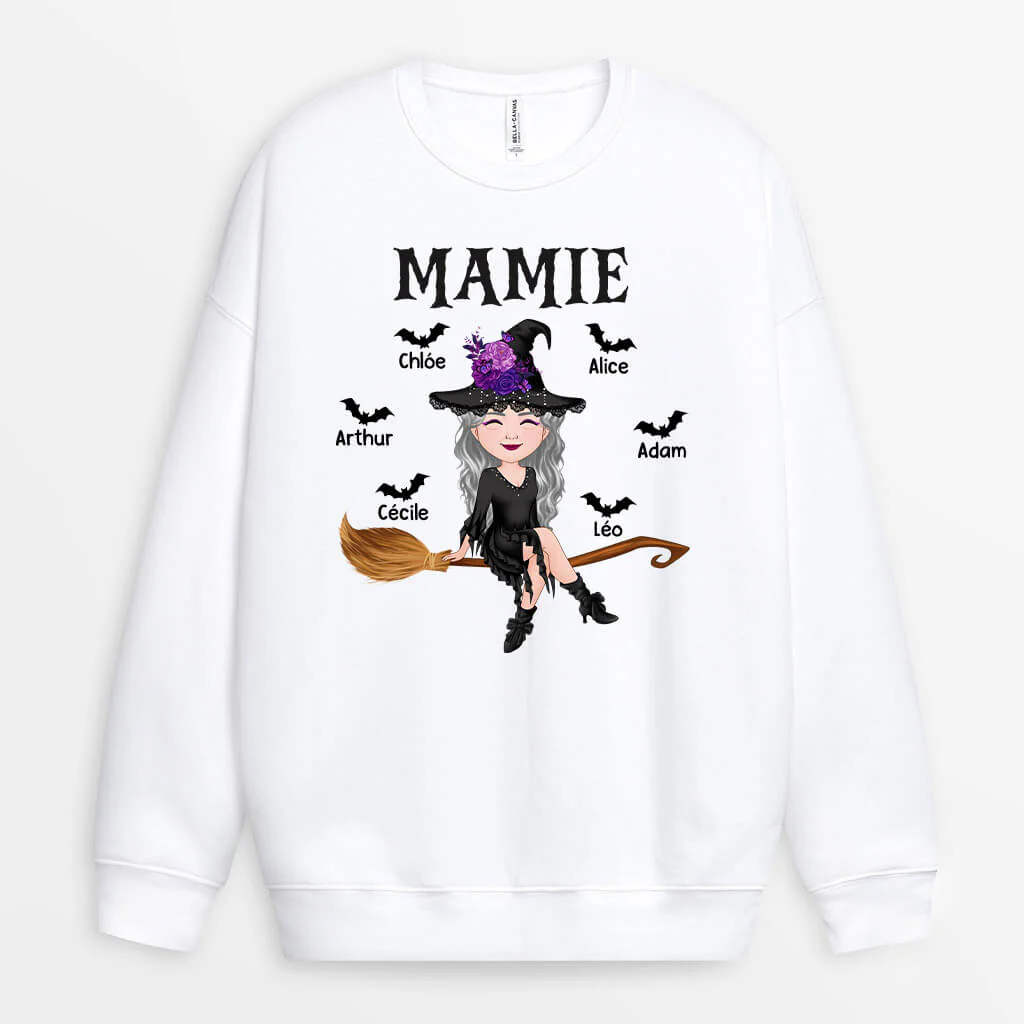 Sweat Personnalisé Femme - Mamie Maman Halloween