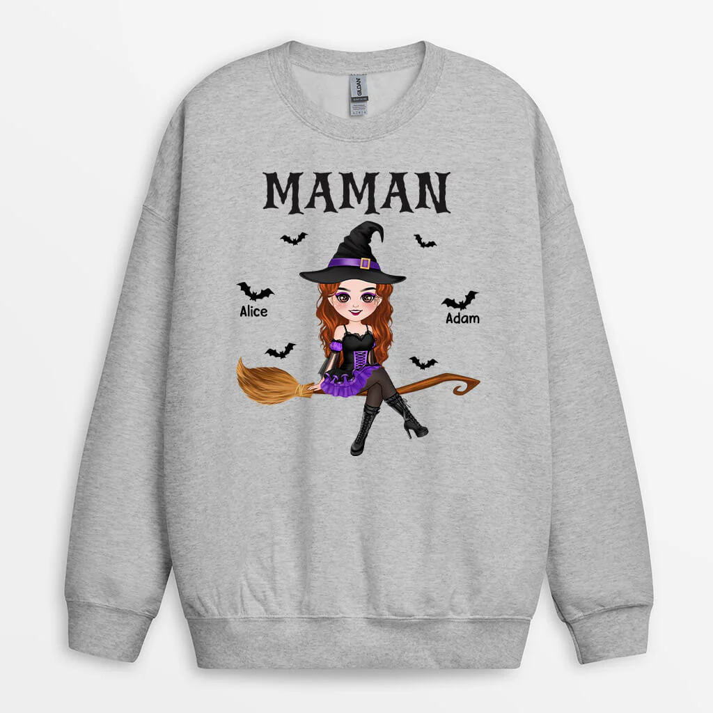 Sweat Personnalisé Femme - Mamie Maman Halloween - Image 2