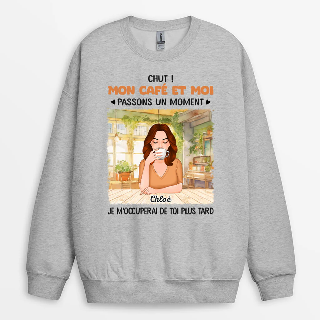 Sweat Personnalisé Femme - Mon Café Et Moi